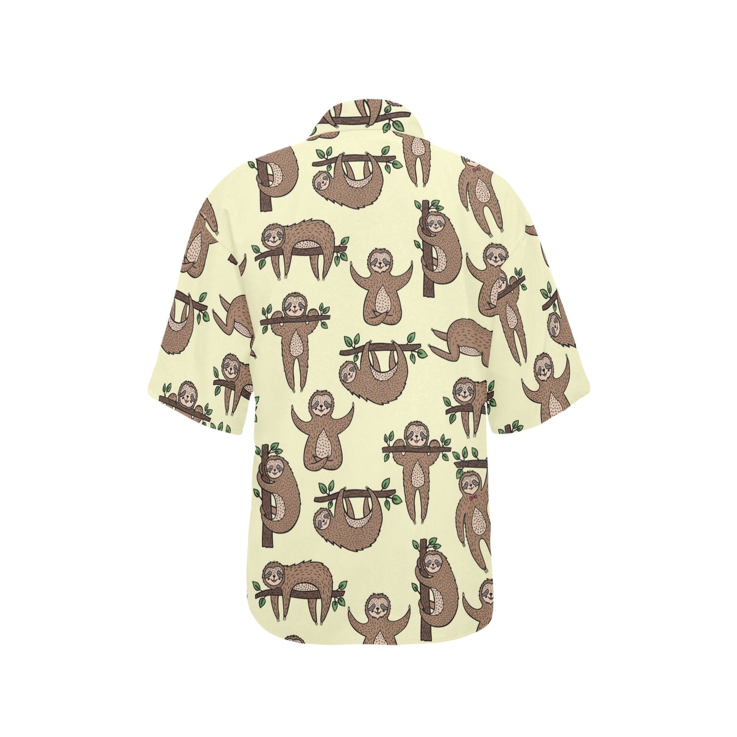Sloth Print Design LKS3010 Women's Hawaiian Shirt
