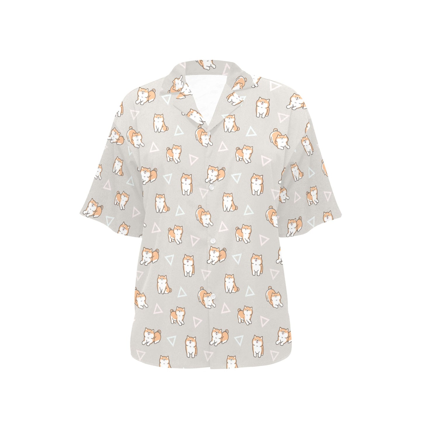 Shiba Inu Print Design LKS307 Women's Hawaiian Shirt