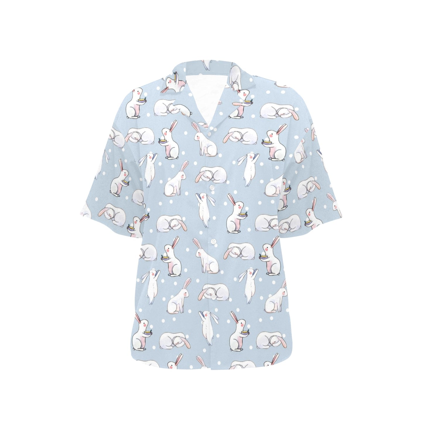 Rabbit Pattern Print Design RB06 Women's Hawaiian Shirt