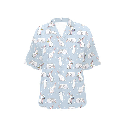Rabbit Pattern Print Design RB06 Women's Hawaiian Shirt