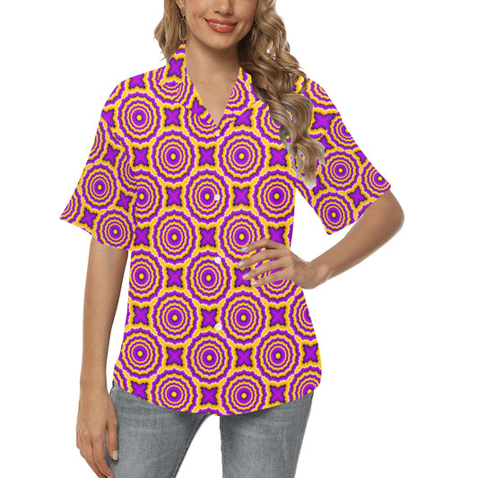 Optical illusion Expansion Women's Hawaiian Shirt