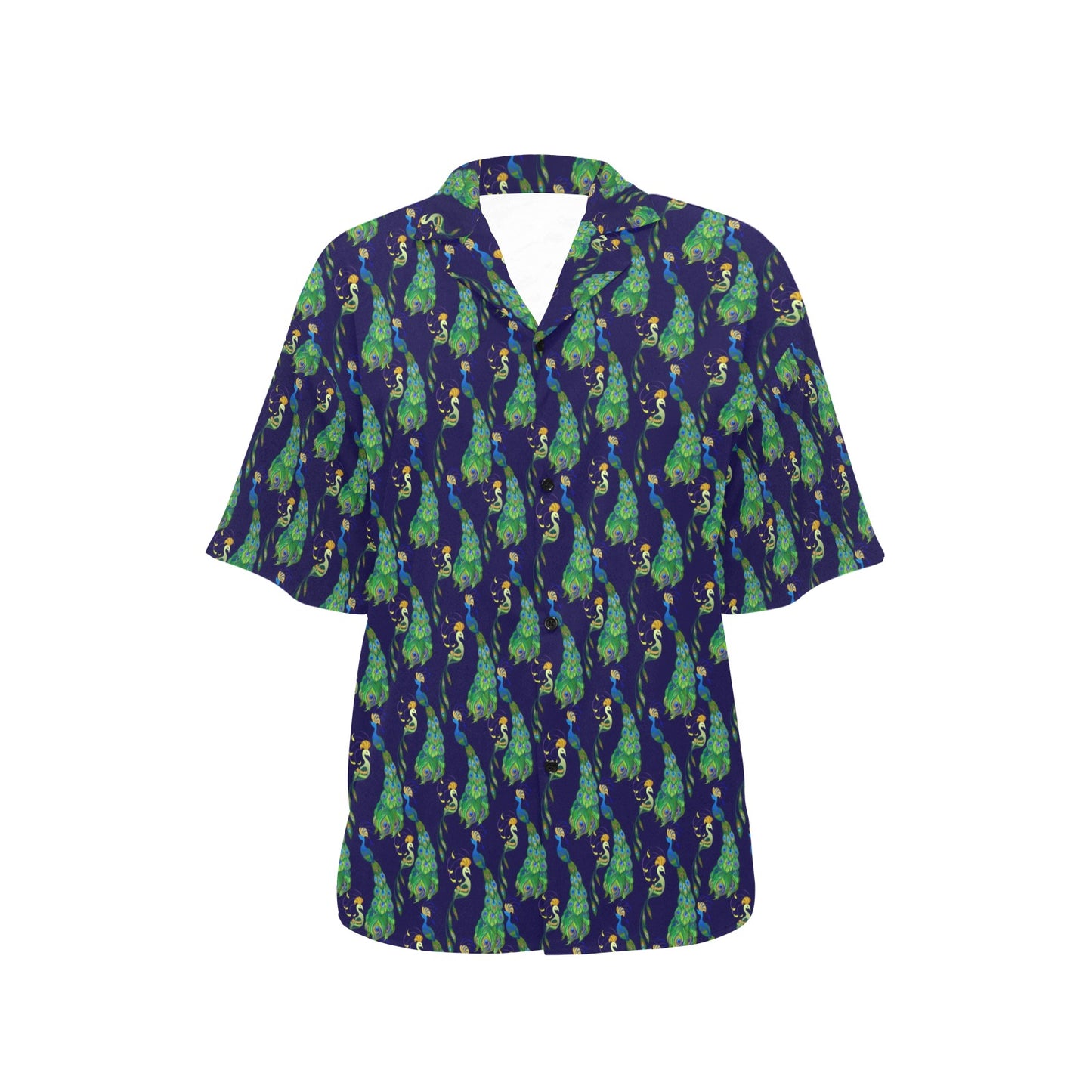 Peacock Art Design Print Women's Hawaiian Shirt