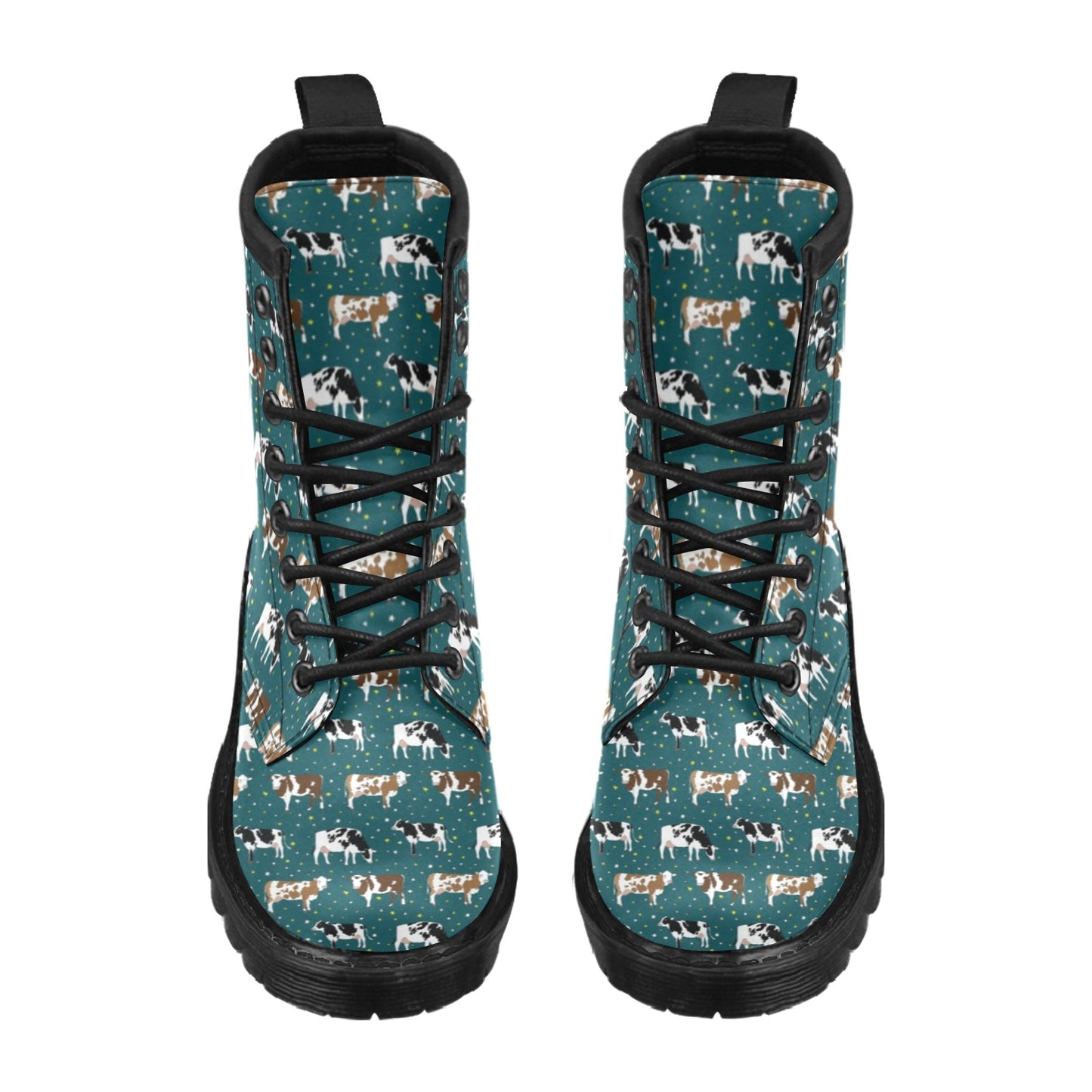 Cattle Print Design LKS404 Women's Boots