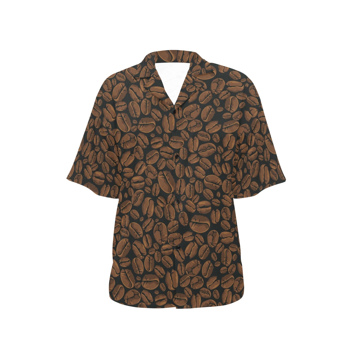 Coffee Pattern Print Design 01 Women's Hawaiian Shirt