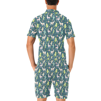 Llama with Cactus Design Print Men's Romper