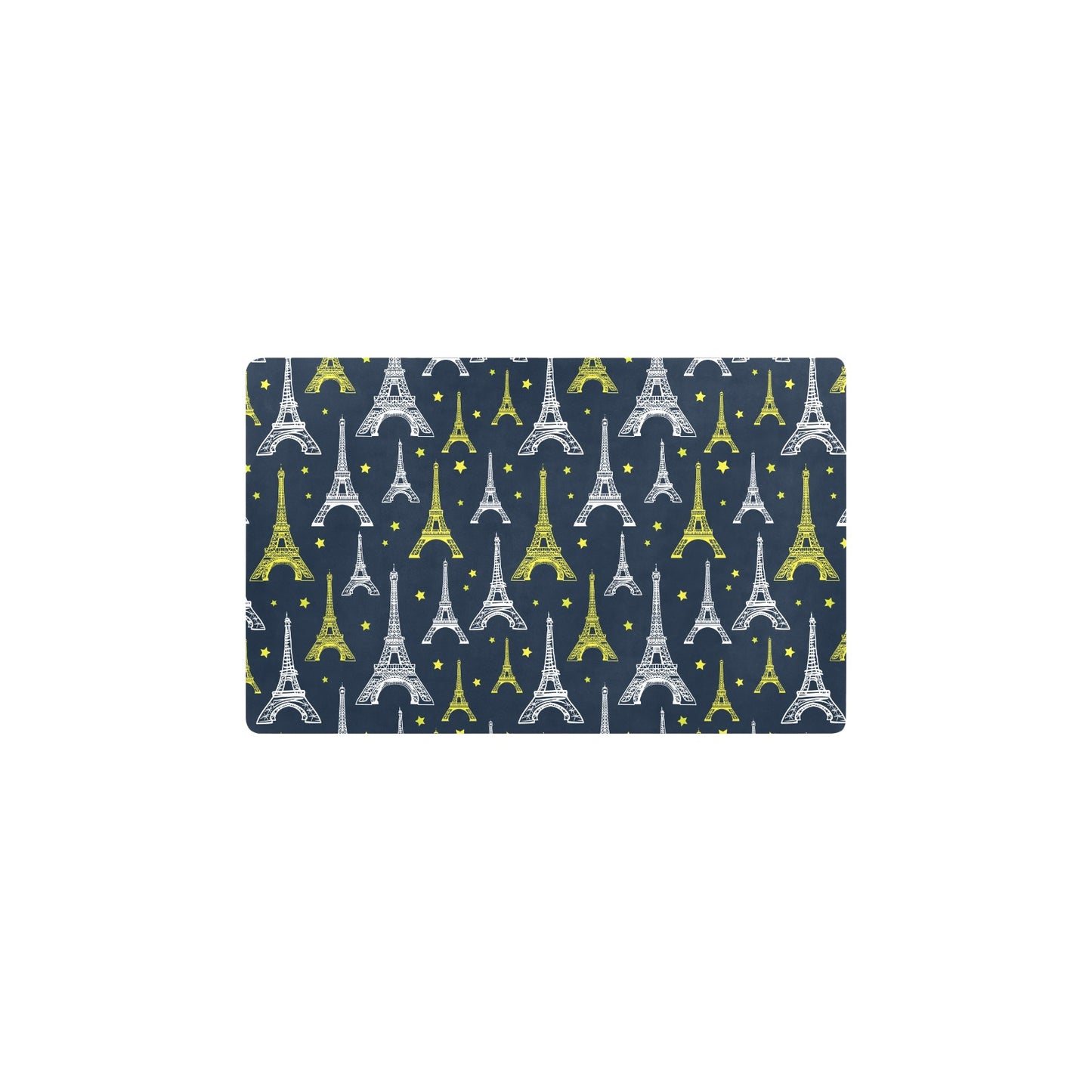 Eiffel Tower Star Print Kitchen Mat