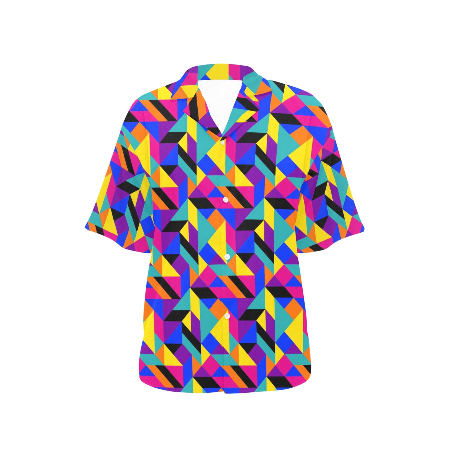 90s Colorful Pattern Print Design 1 Women's Hawaiian Shirt