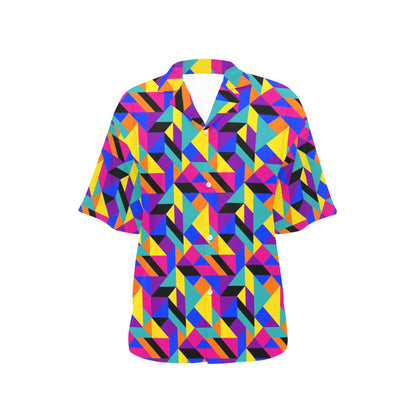 90s Colorful Pattern Print Design 1 Women's Hawaiian Shirt