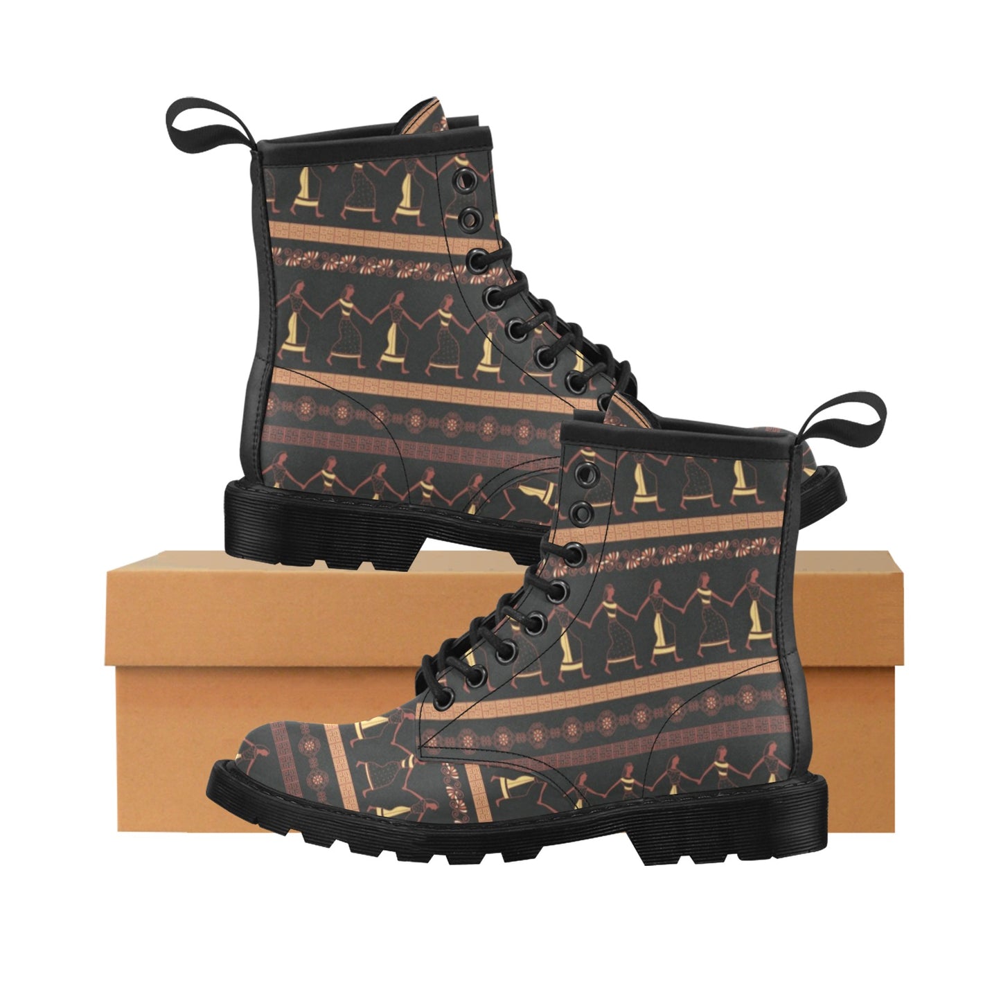 Ancient Greek Human Print Design LKS306 Women's Boots