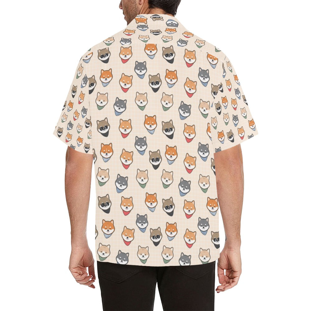Shiba Inu Print Design LKS3010 Men's Hawaiian Shirt