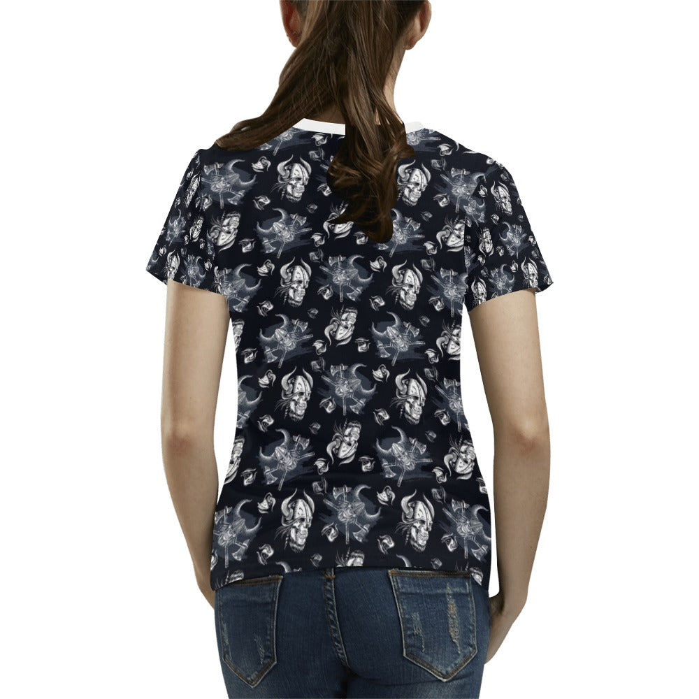 Vikings Print Design LKS304 Women's  T-shirt