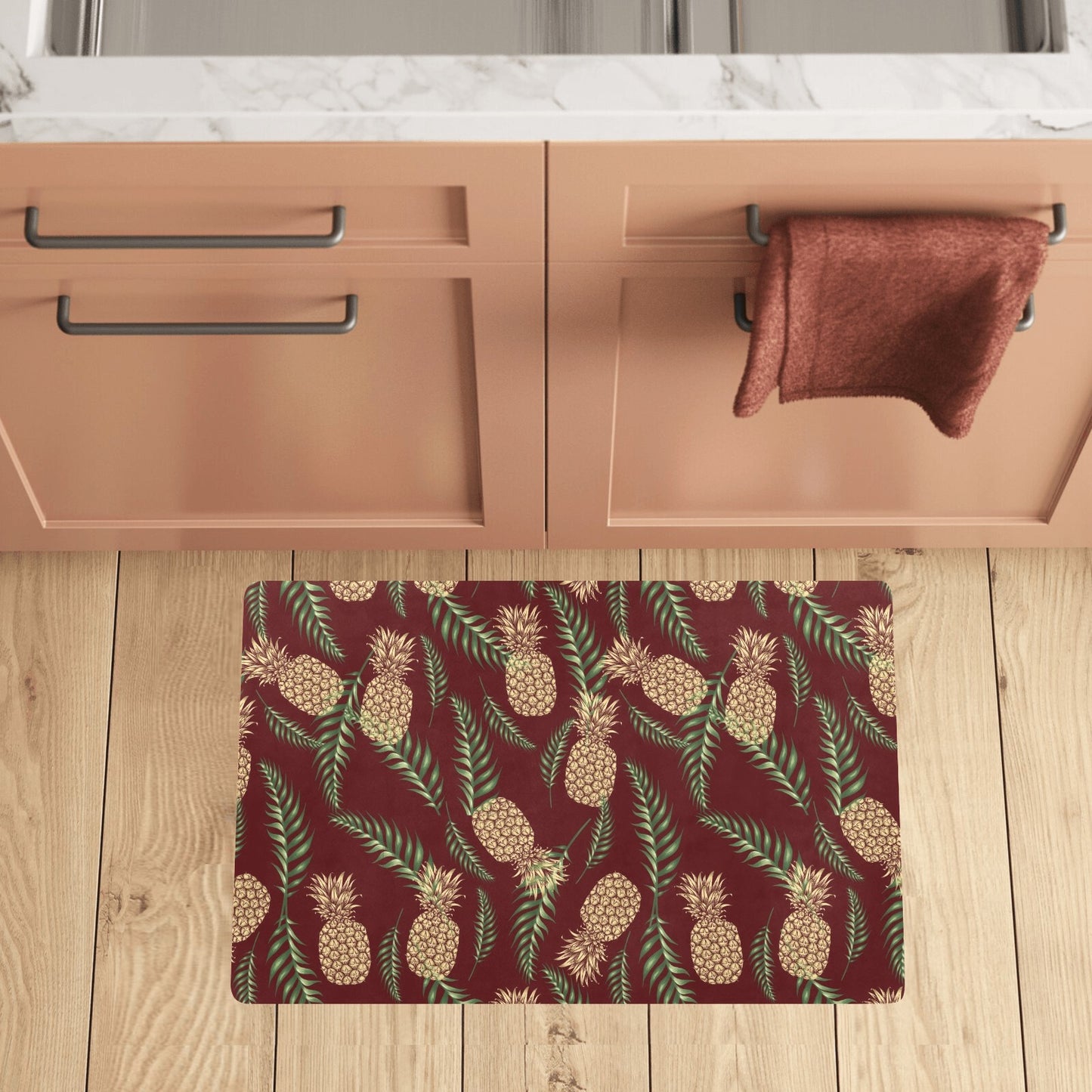 Pineapple Pattern Print Design PP013 Kitchen Mat