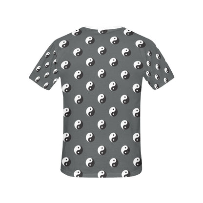 Yin Yang Print Design LKS303 Women's  T-shirt