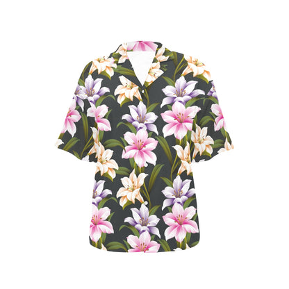 Lily Pattern Print Design LY01 Women's Hawaiian Shirt
