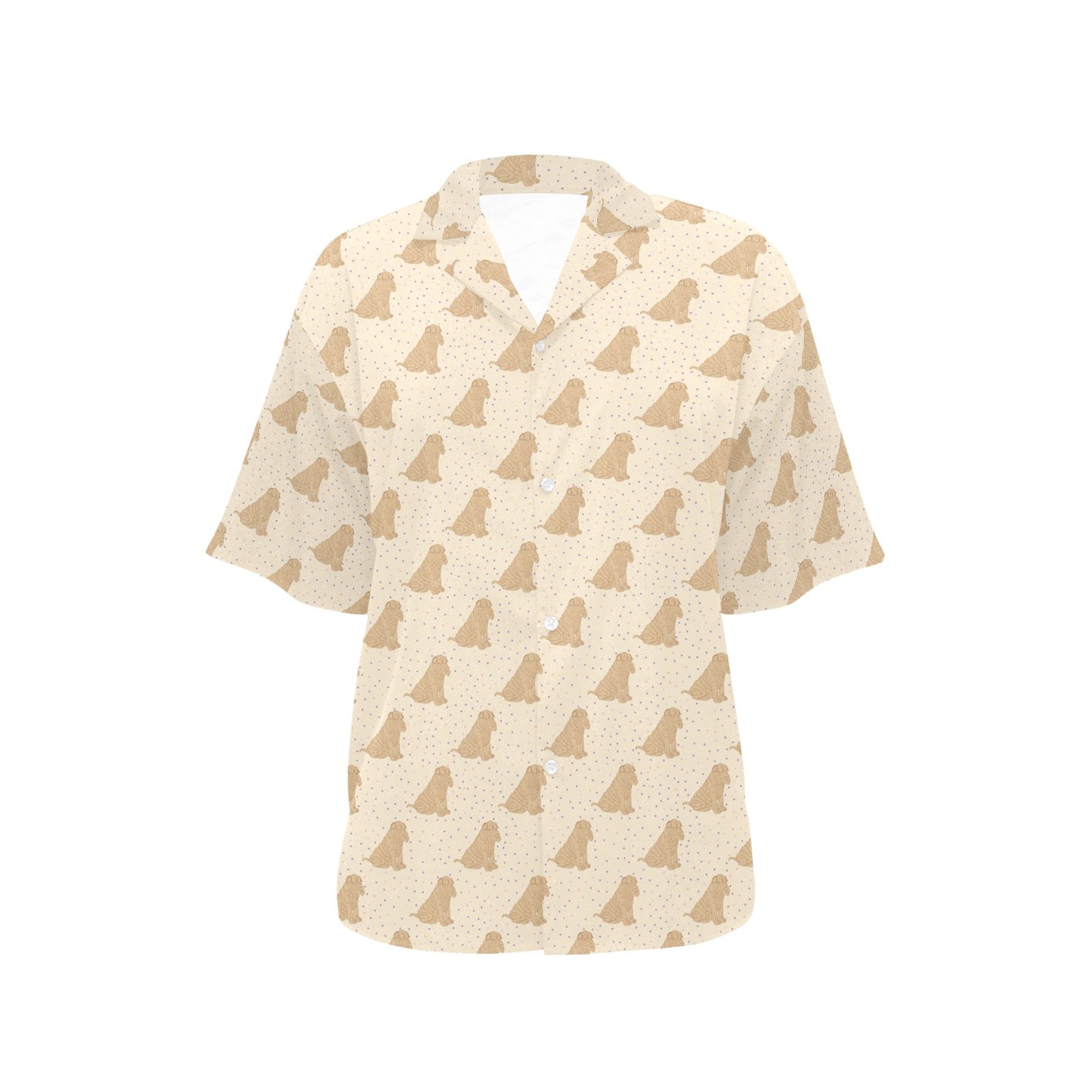 Chinese Shar Pei Pattern Print Design 01 Women's Hawaiian Shirt