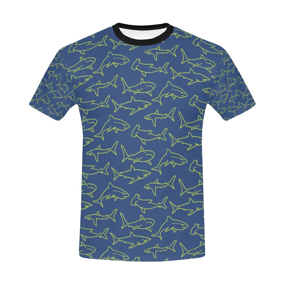 Shark Print Design LKS301 Men's All Over Print T-shirt