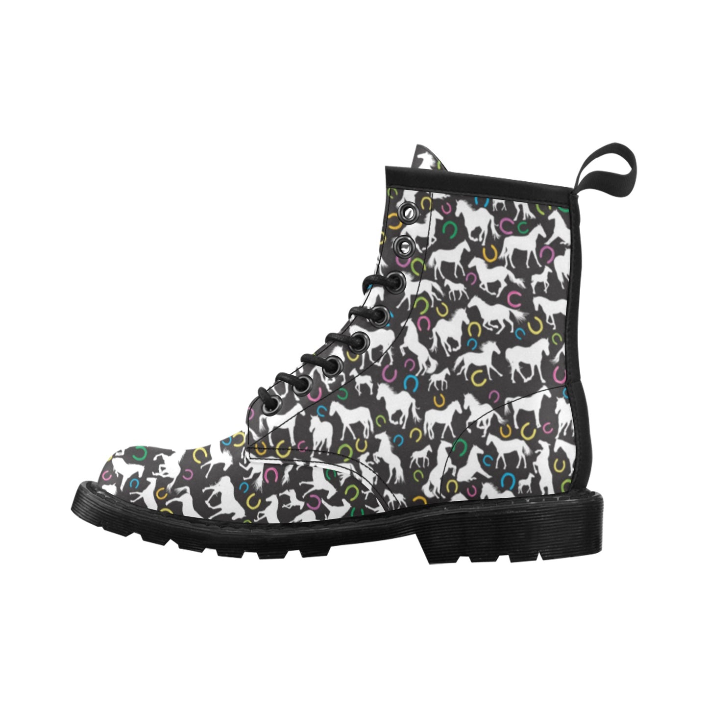 Horse Hoof Colorful Print Design LKS301 Women's Boots