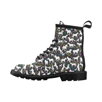 Horse Hoof Colorful Print Design LKS301 Women's Boots