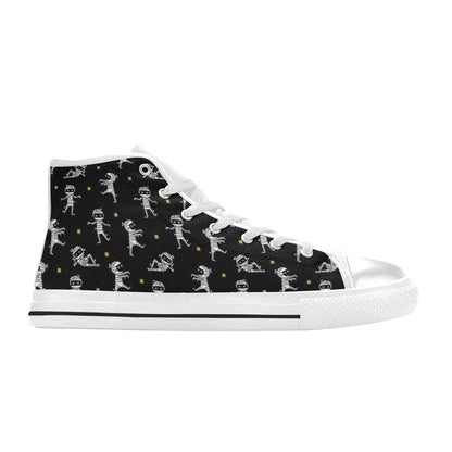 Mummy Cute Print Design LKS301 High Top Women's White Shoes