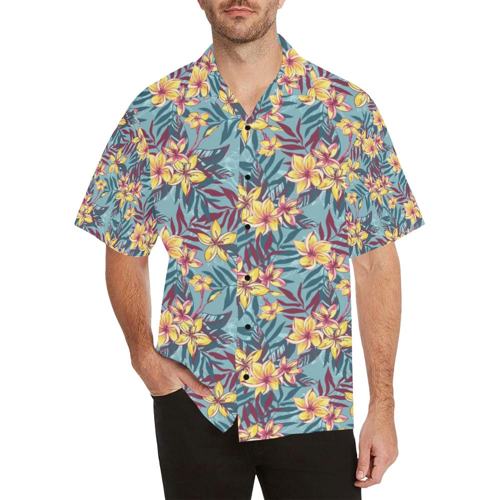Summer Floral Print Design LKS304 Men's Hawaiian Shirt
