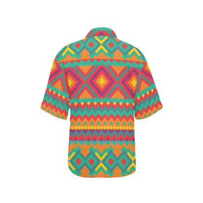 Mexican Pattern Print Design 04 Women's Hawaiian Shirt
