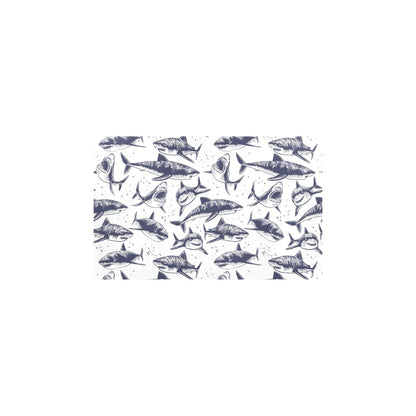 Great White Shark Pattern Print Design 02 Kitchen Mat