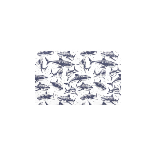 Great White Shark Pattern Print Design 02 Kitchen Mat