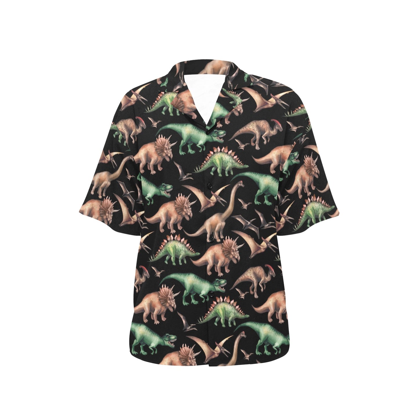Dinosaur Print Pattern Women's Hawaiian Shirt