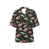 Dinosaur Print Pattern Women's Hawaiian Shirt