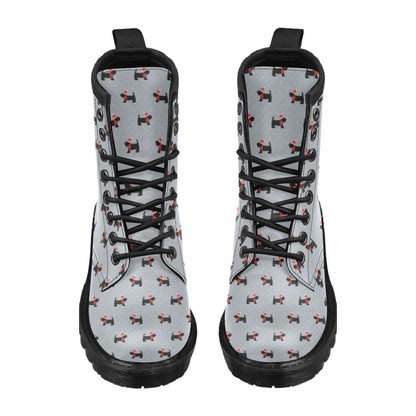 Scottish Christmas Themed Terriers Print Design LKS3018 Women's Boots