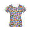 Surfboard Pattern Print Design LKS303 Women's  T-shirt