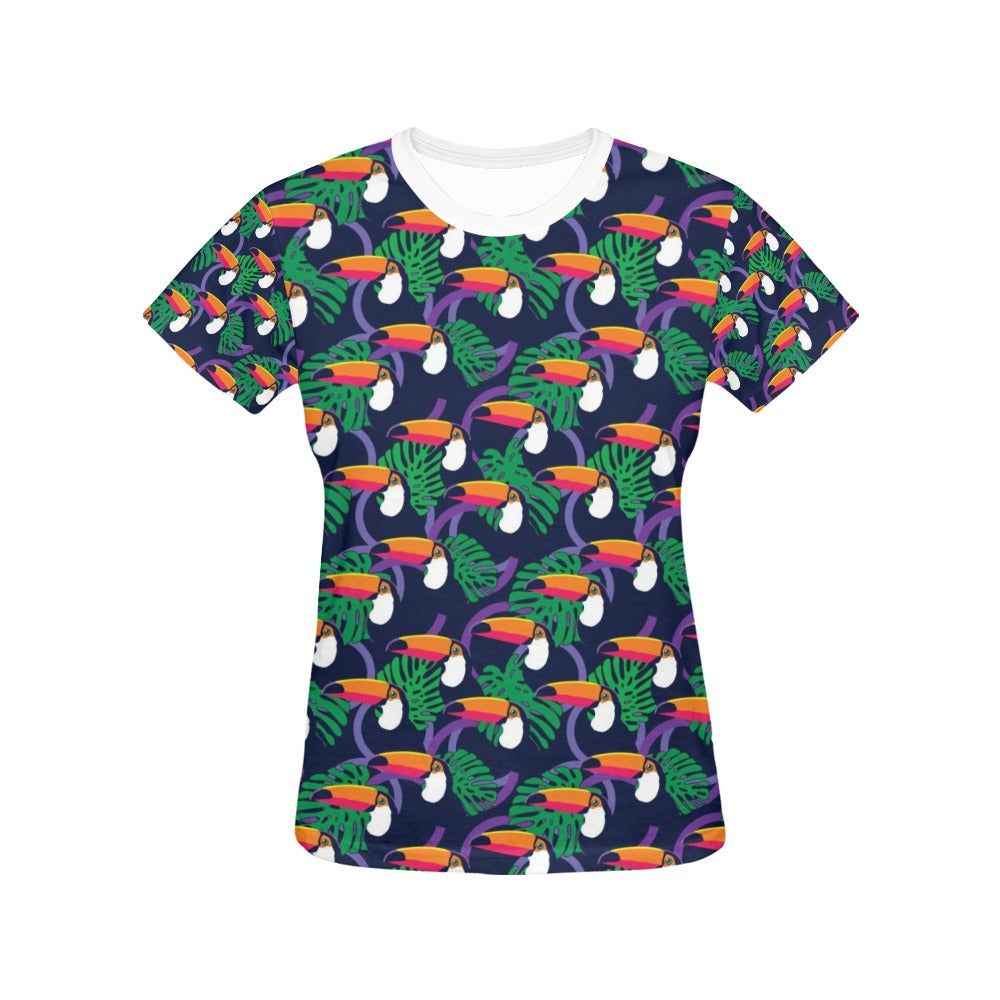 Toucan Print Design LKS302 Women's  T-shirt