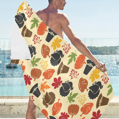 Thanksgiving Print Design LKS303 Beach Towel 32" x 71"