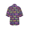 Dragonfly Neon Color Print Pattern Women's Hawaiian Shirt