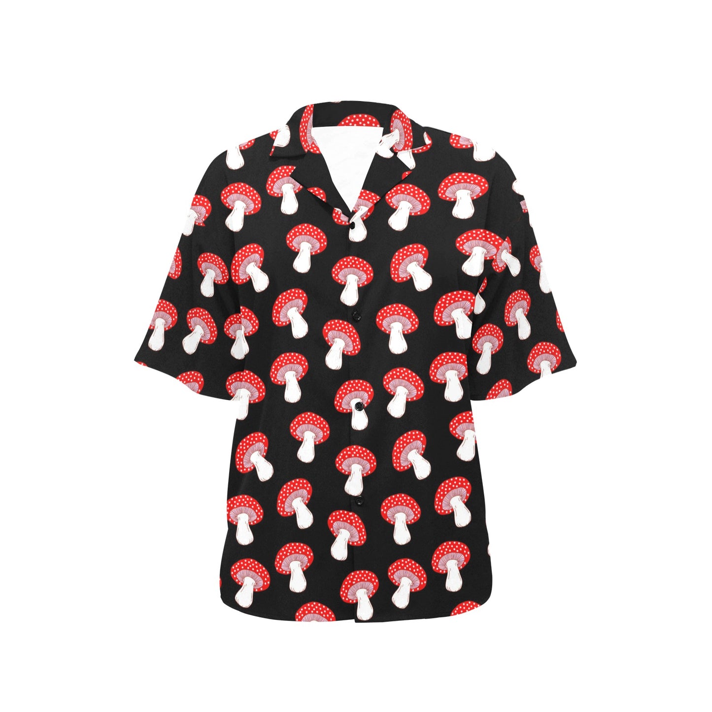 Mushroom Pattern Print Design A02 Women's Hawaiian Shirt