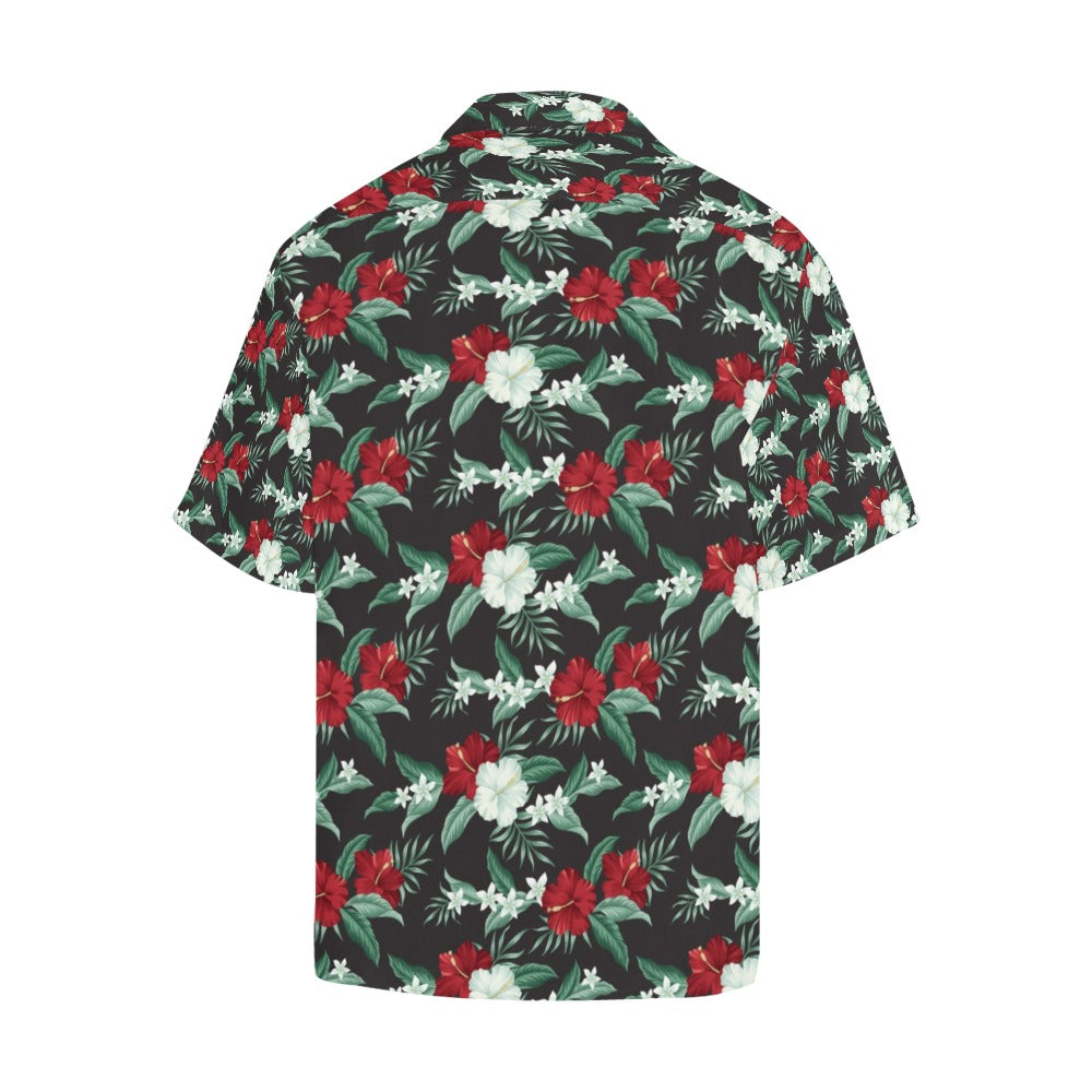 Tropical Flower Print Design LKS303 Men's Hawaiian Shirt
