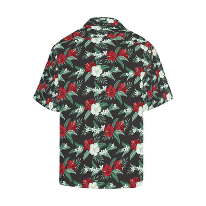 Tropical Flower Print Design LKS303 Men's Hawaiian Shirt