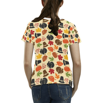 Thanksgiving Print Design LKS303 Women's  T-shirt