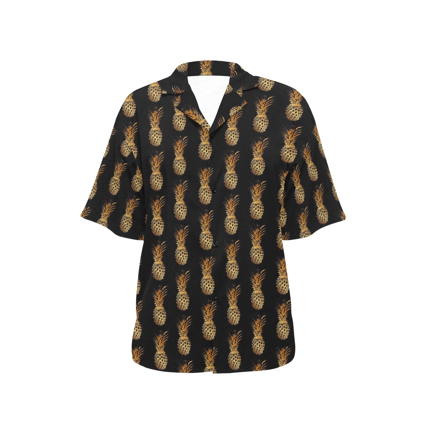 Pineapple Pattern Print Design A02 Women's Hawaiian Shirt