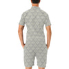 Damask Grey Elegant Print Pattern Men's Romper