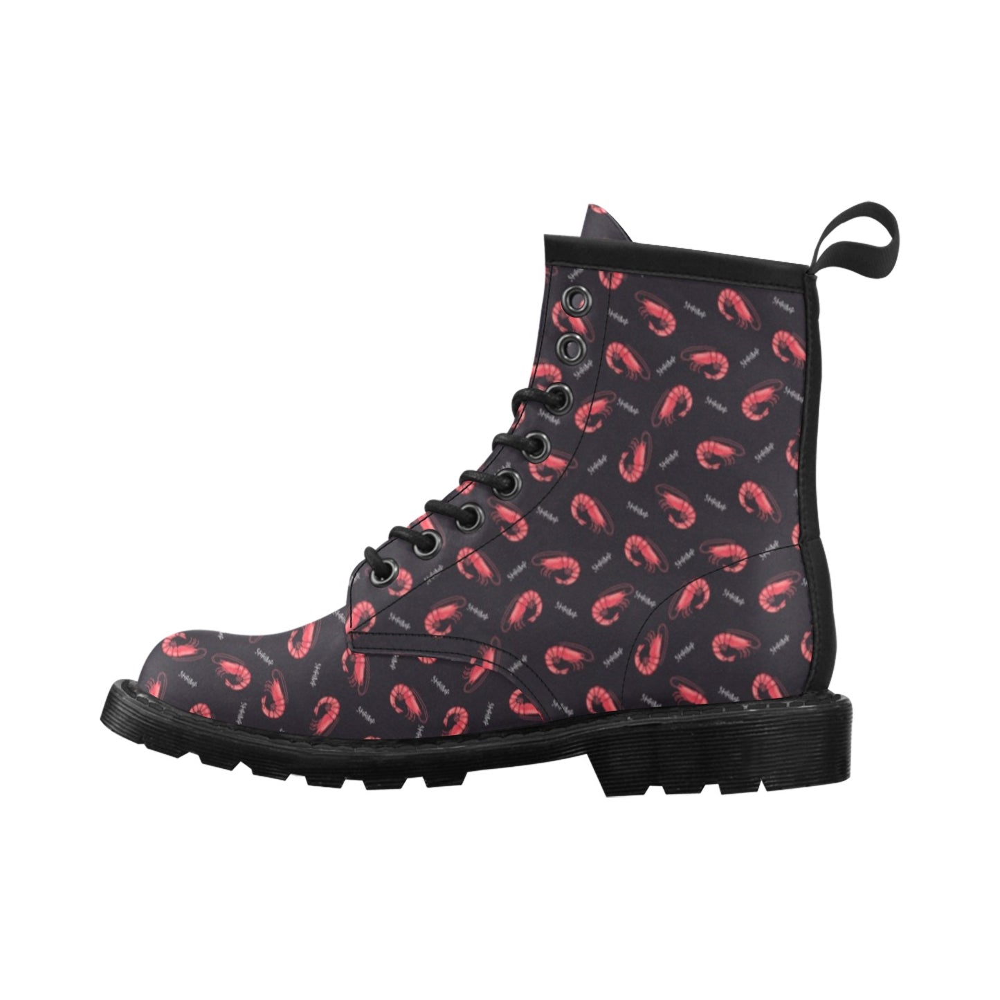Shrimp Print Design LKS302 Women's Boots