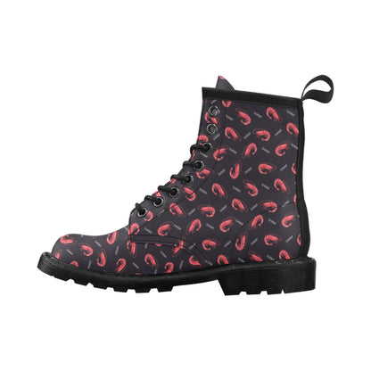 Shrimp Print Design LKS302 Women's Boots