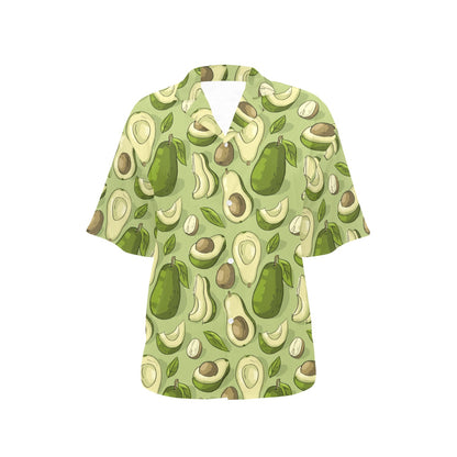 Avocado Pattern Print Design AC03 Women's Hawaiian Shirt