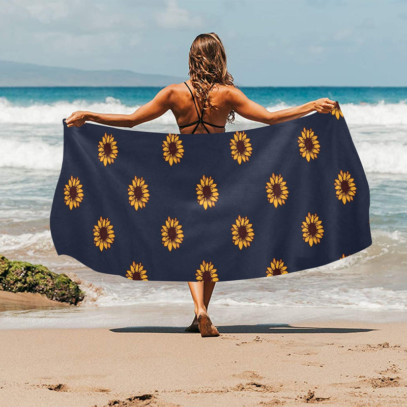 Sunflower Print Design LKS304 Beach Towel 32" x 71"