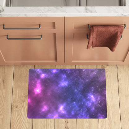 Celestial Purple Blue Galaxy Kitchen Mat