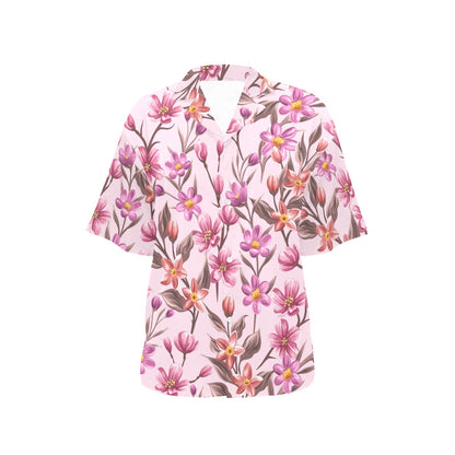 Summer Floral Pattern Print Design SF09 Women's Hawaiian Shirt