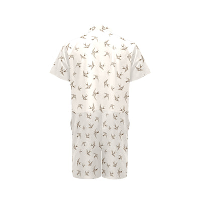 Swallow Bird Pattern Print Design 01 Men's Romper