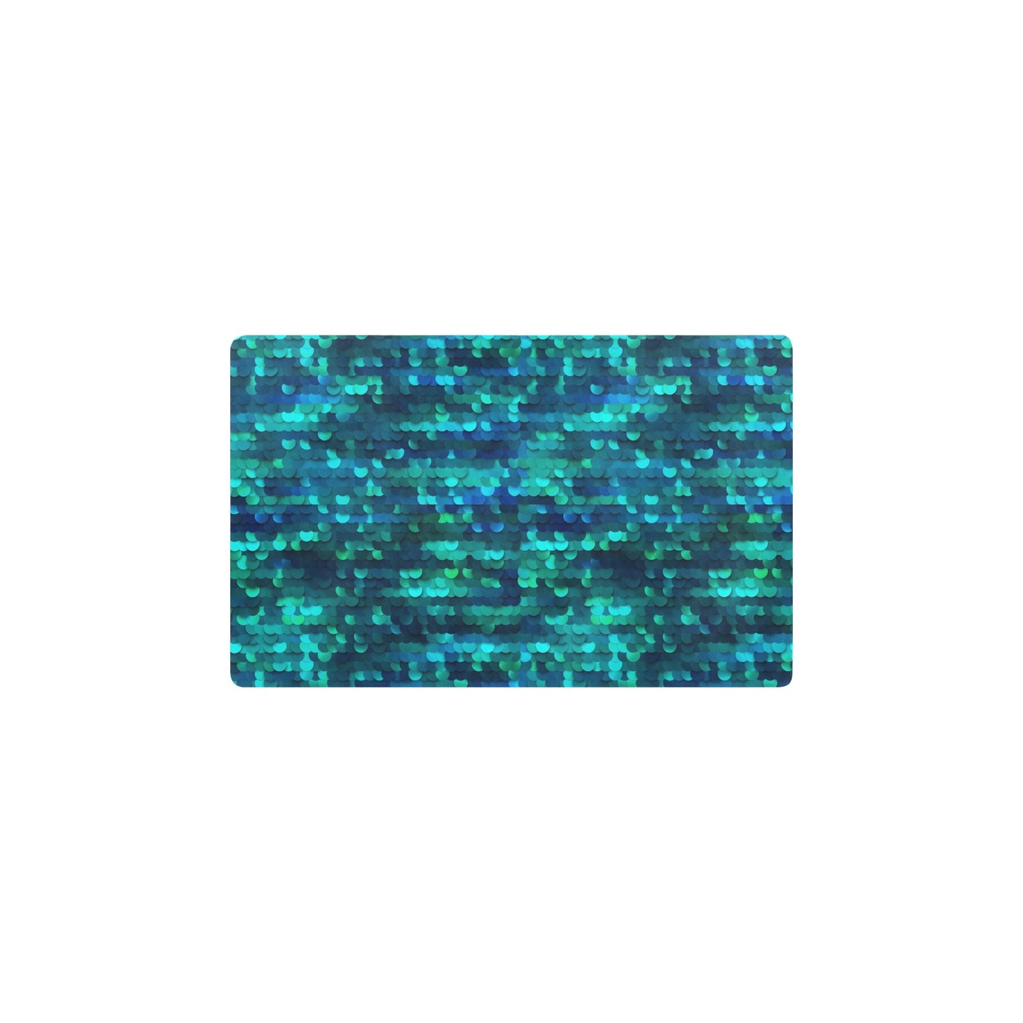 Mermaid Scales Pattern Print Design 06 Kitchen Mat