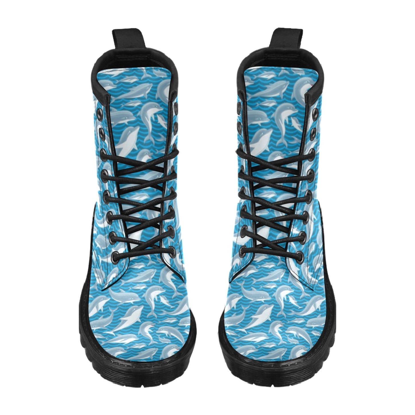 Dolphin Cute Print Pattern Women's Boots