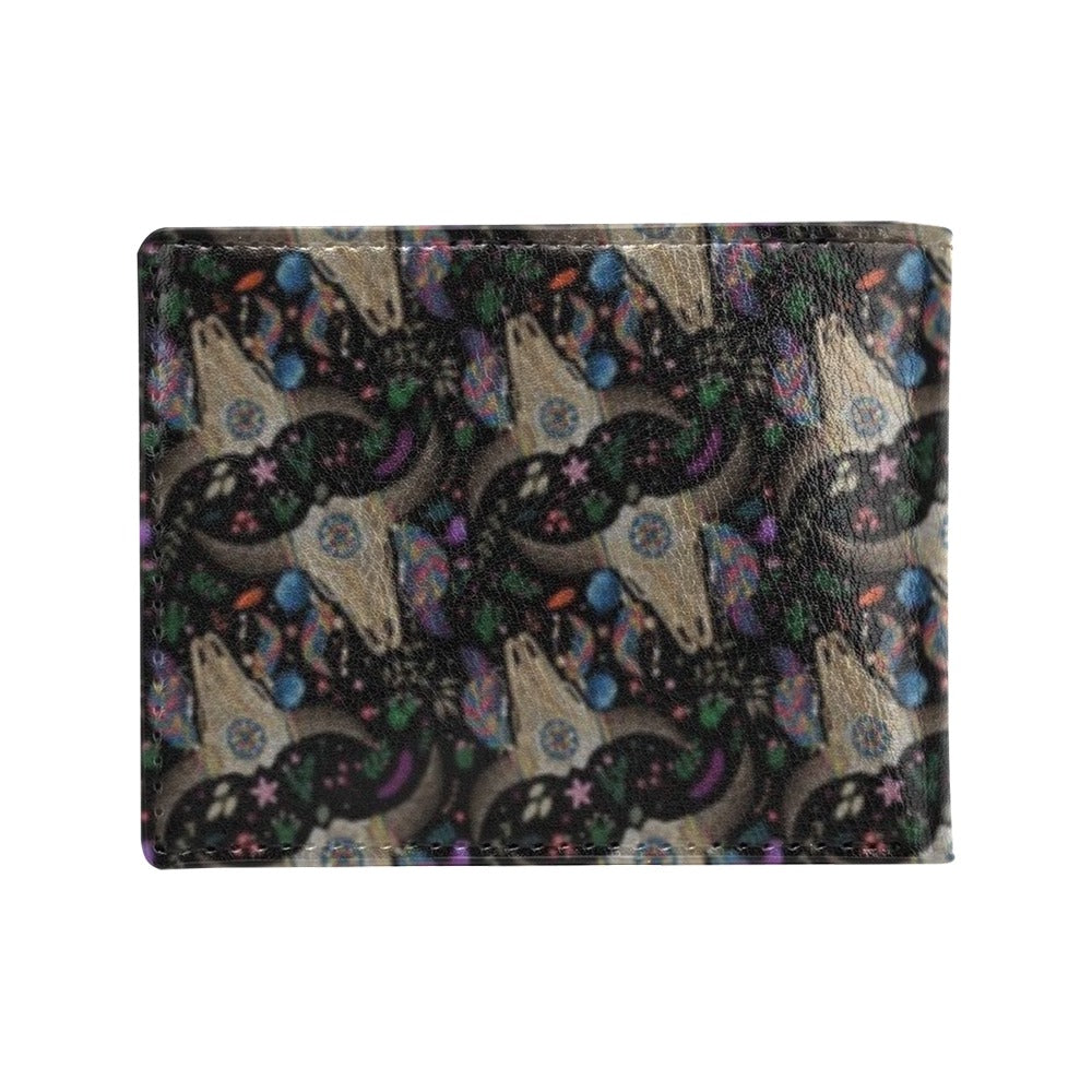 Buffalo Head Print Design LKS401 Men's ID Card Wallet